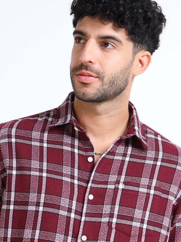 Men’s Plaid Casual Shirt | Full Sleeve | Button-Down | Regular Fit | Smart Casual Wear for Top Wear online India