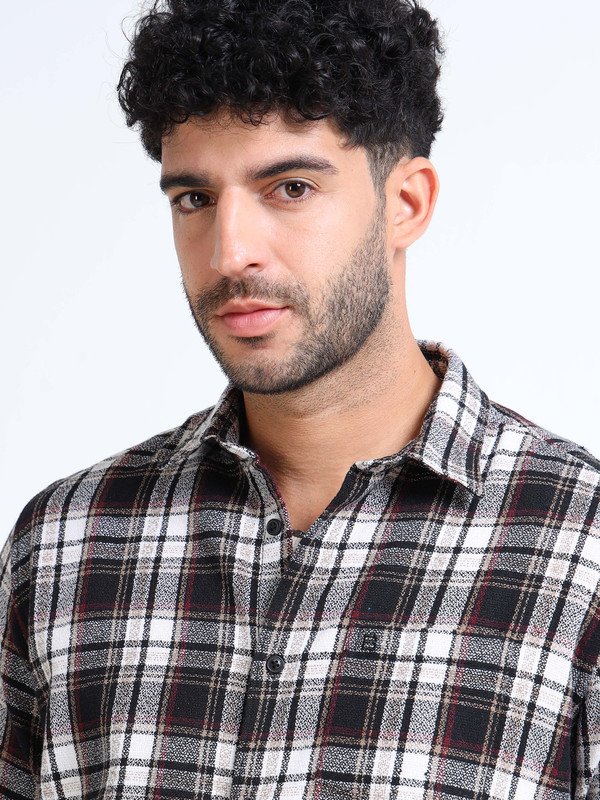 Men’s Plaid Casual Shirt | Full Sleeve | Button-Down | Regular Fit | Smart Casual Wear for Top Wear online India