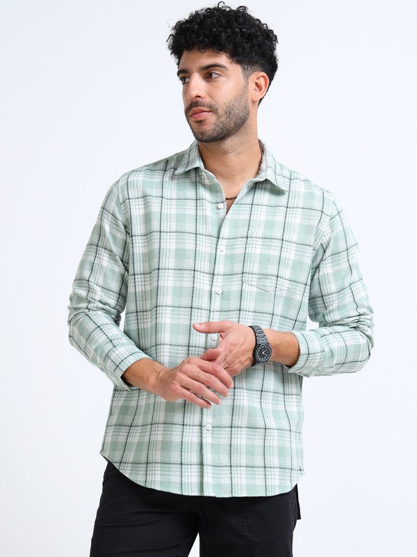 Men’s Plaid Casual Shirt | Full Sleeve | Button-Down | Regular Fit | Smart Casual Wear for Top Wear online India
