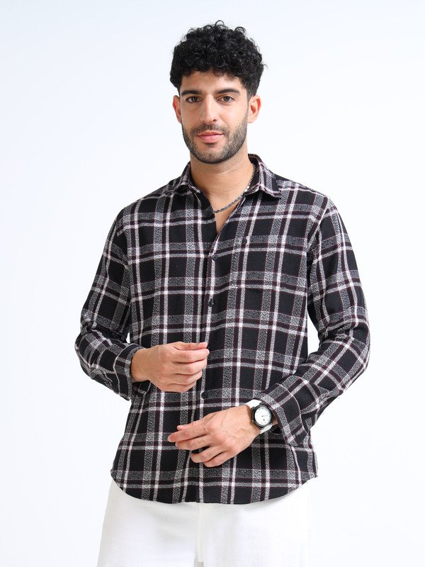 Men’s Plaid Casual Shirt | Full Sleeve | Button-Down | Regular Fit | Smart Casual Wear for Top Wear online India