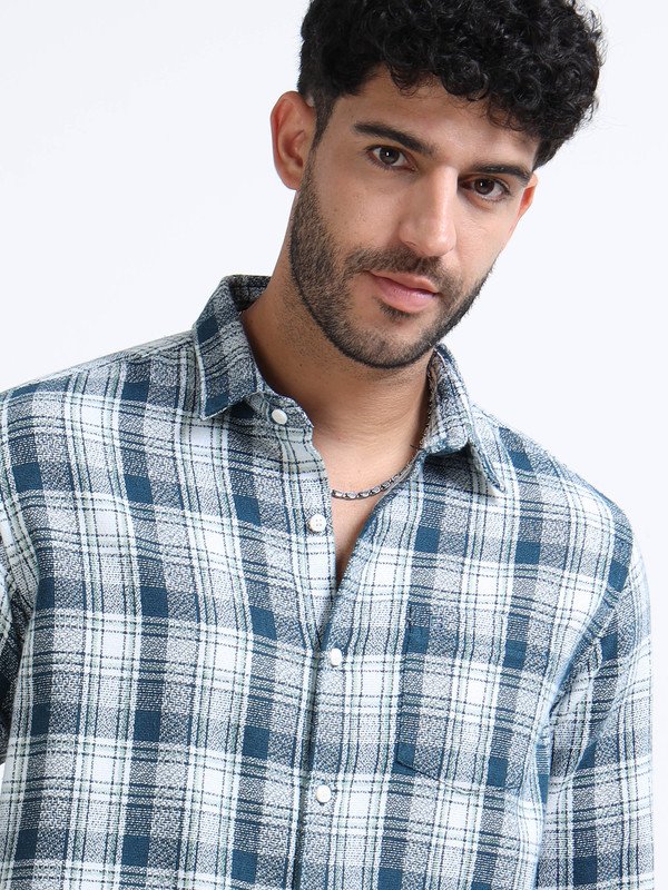 Men’s Plaid Casual Shirt | Full Sleeve | Button-Down | Regular Fit | Smart Casual Wear for Top Wear online India