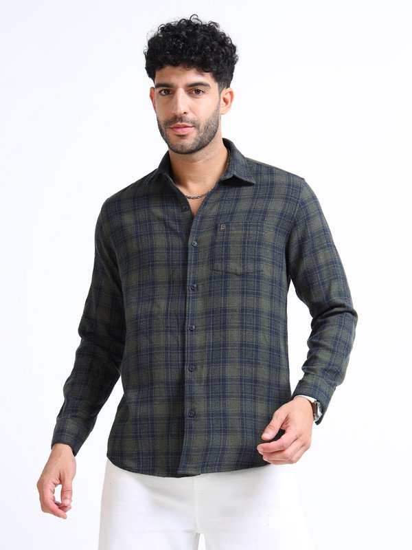 Men’s Plaid Casual Shirt | Full Sleeve | Button-Down | Regular Fit | Smart Casual Wear for Top Wear online India
