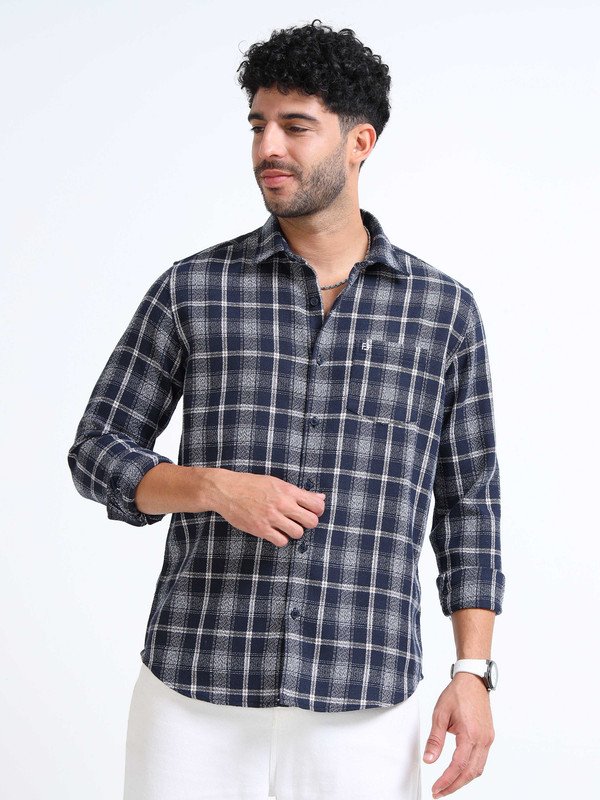Men’s Plaid Casual Shirt | Full Sleeve | Button-Down | Regular Fit | Smart Casual Wear for Top Wear online India