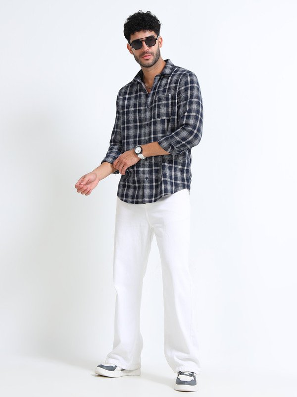Men’s Plaid Casual Shirt | Full Sleeve | Button-Down | Regular Fit | Smart Casual Wear for Top Wear online India