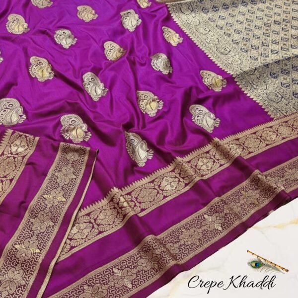 Elegant Copper Minakari Khaddi Silk Saree for Ethnic Wear online India