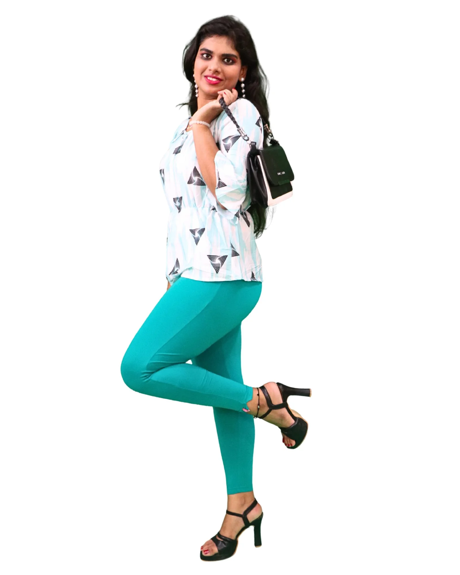 Kimai’s Ankle Length Leggings with Pocket Bio Wash Fabric 2 for Women’s Clothing online India