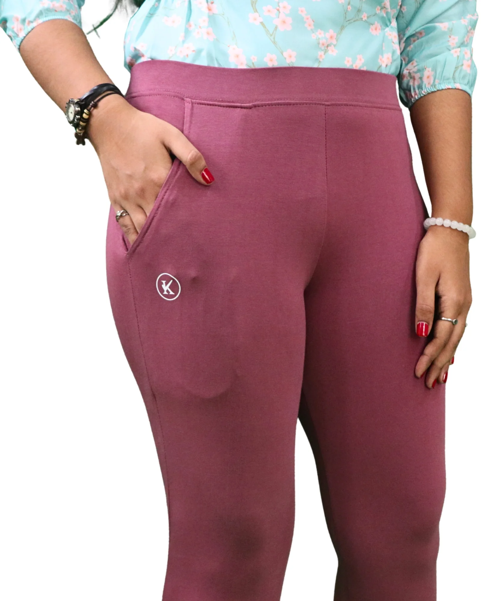 Kimai’s Ankle Length Leggings with Pocket Bio Wash Fabric 2 for Women’s Clothing online India