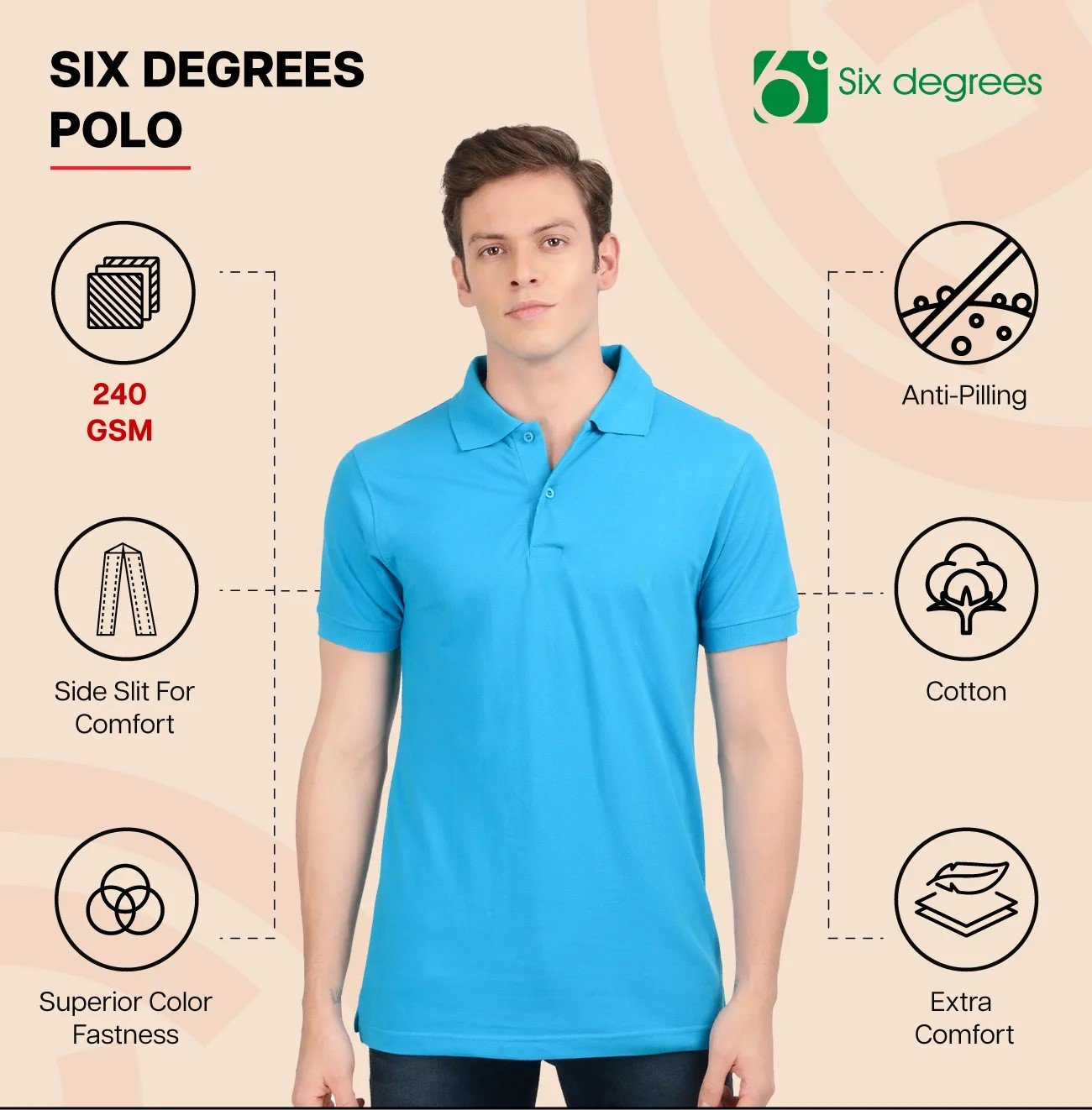 Comfortable 6 DEGREES POLO