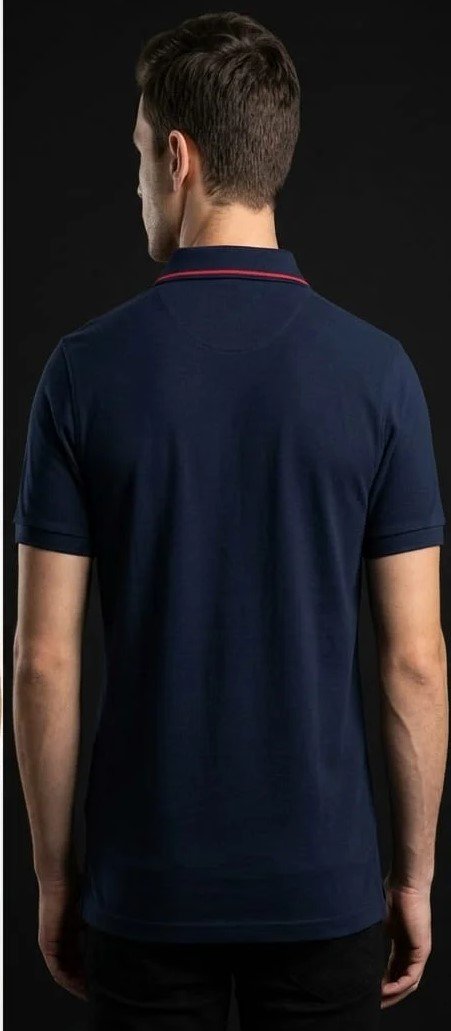Men's Navy Blue Collar t-shirt for Top Wear online India