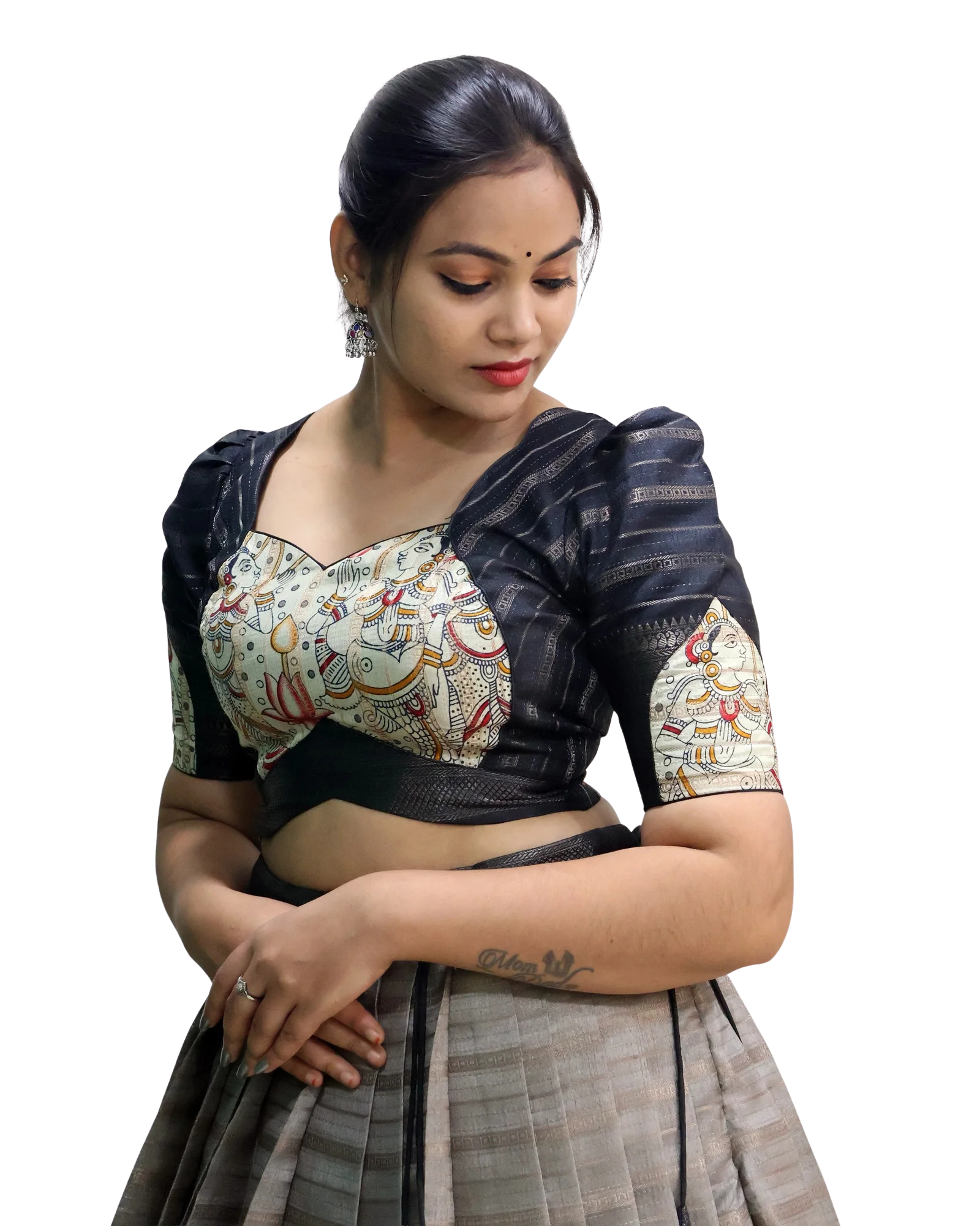 Designer Kalamkari Lehenga Set with Georgette Dupatta