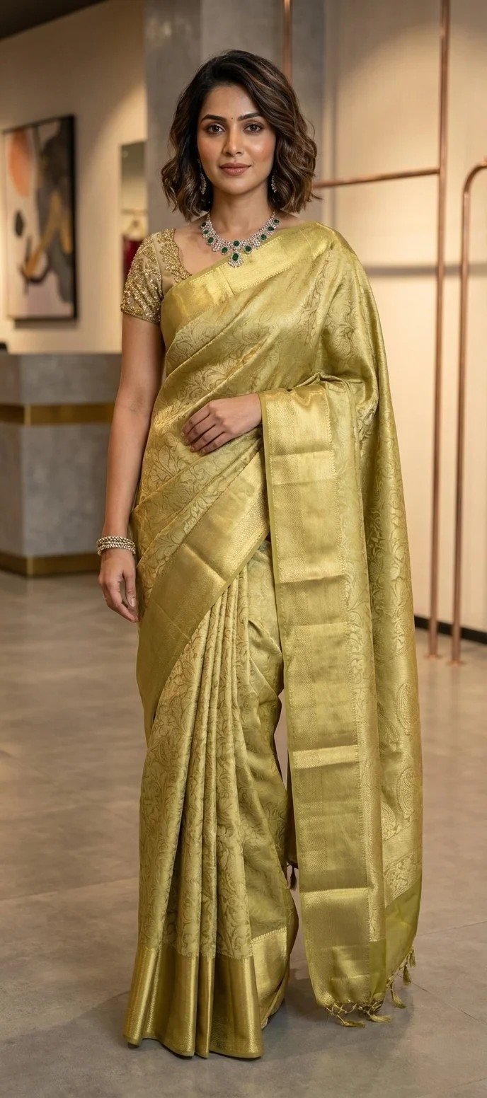 SilkLoom Pure Soft Tissue Saree