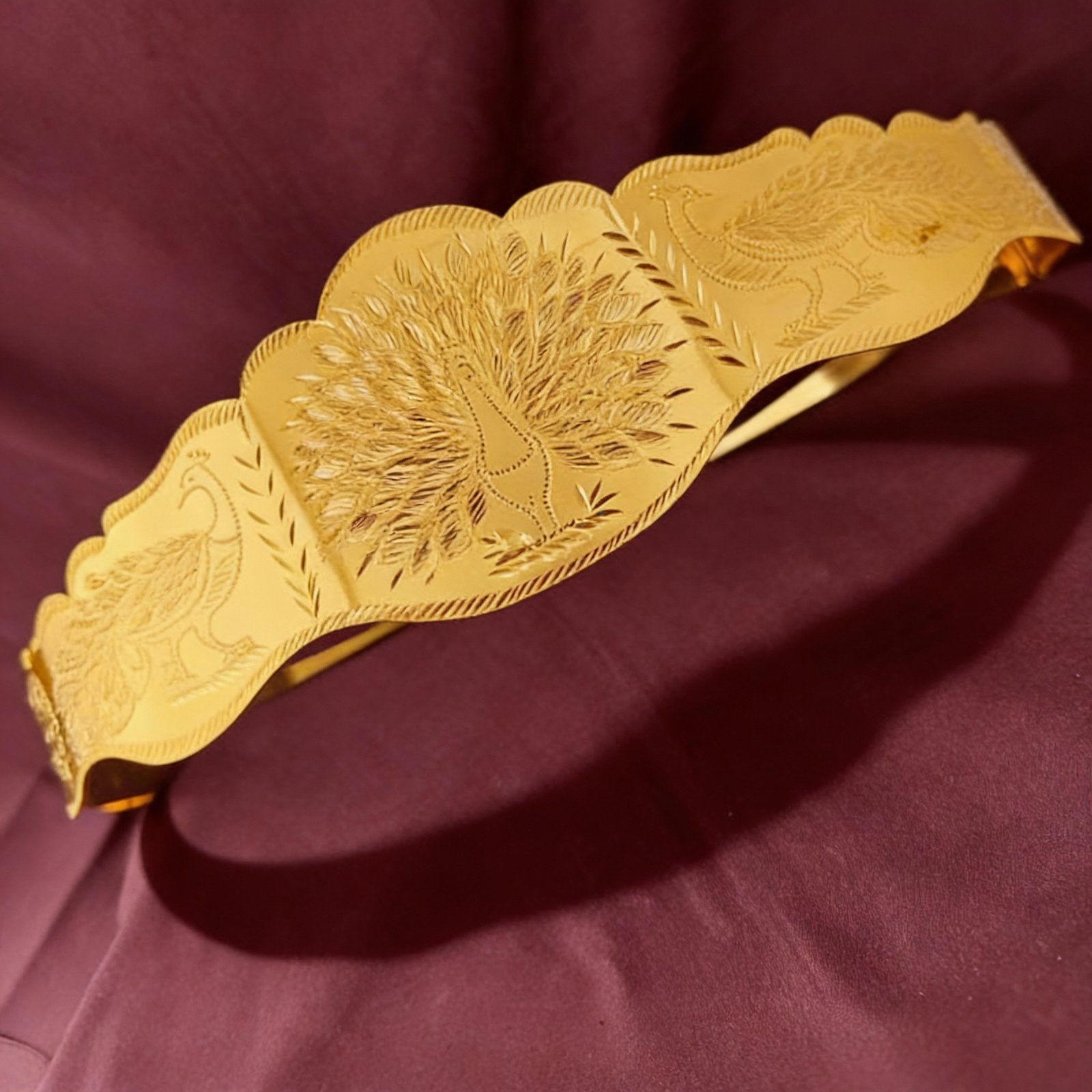 1 gram Gold Vaddanam Plain Design