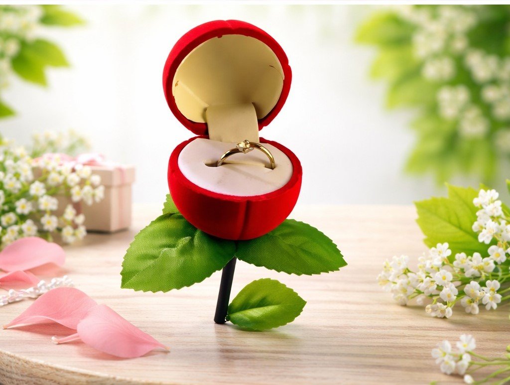 Rose Ring Box Gift | Proposal Ring Rose Box